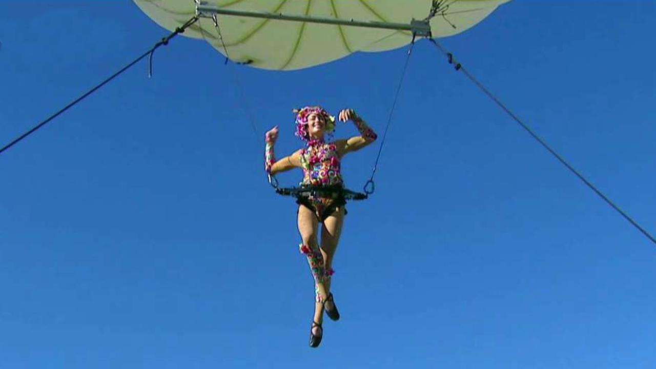 Aerosphere aerial acrobatic balloon show at NJ festival