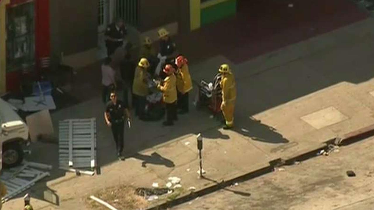 Several injured after vehicle drives into crowd in LA Fox News Video