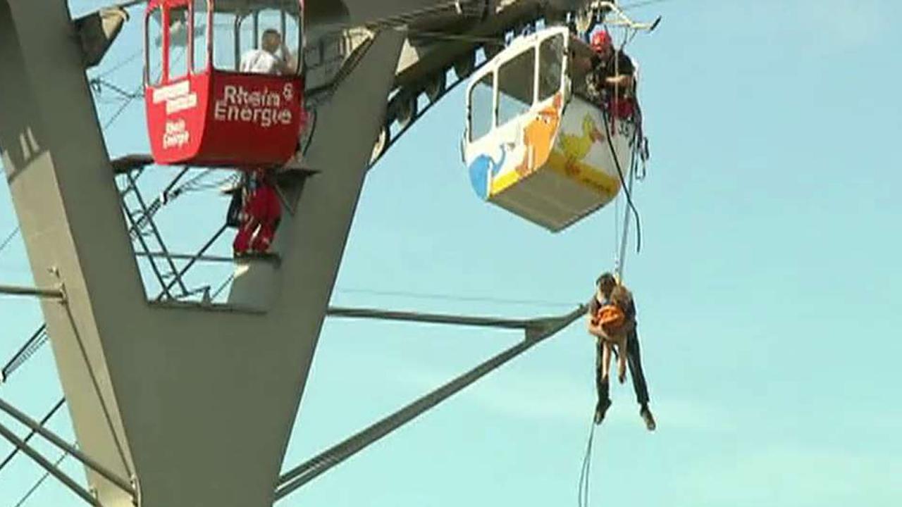 German cable car collision leaves 100 stranded