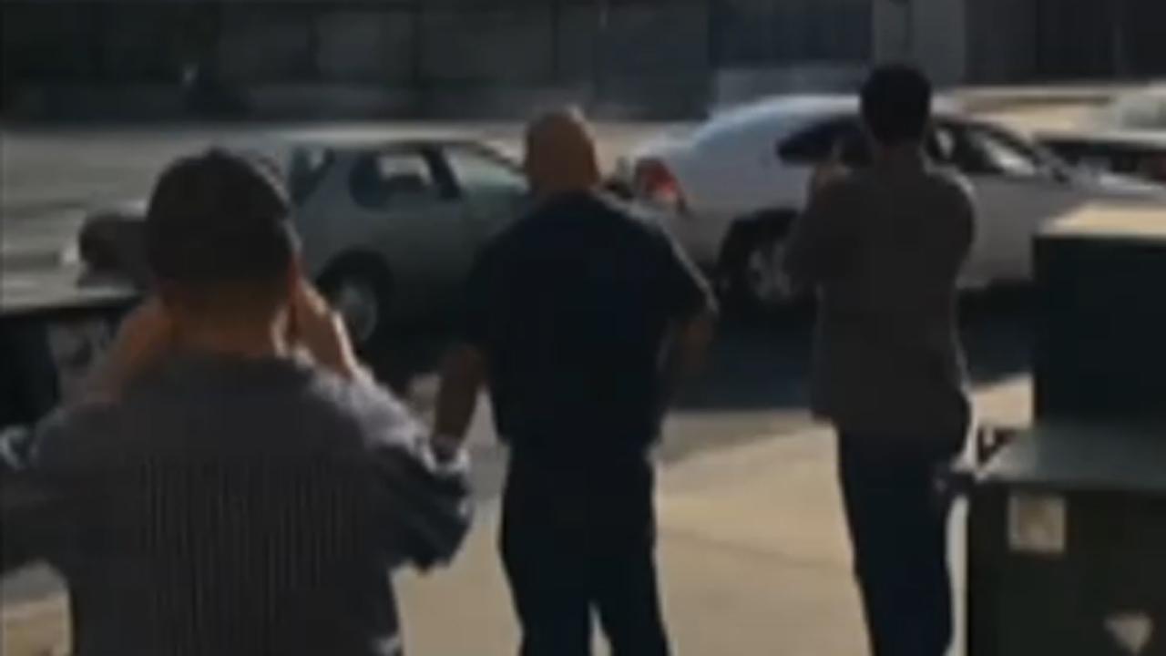 Watch road rage driver ram car in front of him