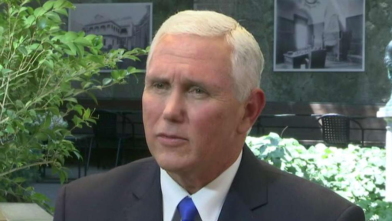 Pence reassures allies, denounces Russian aggression
