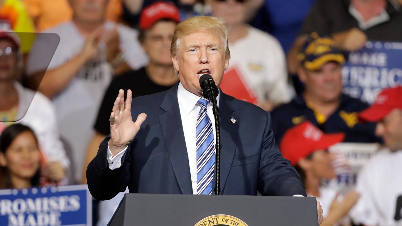 President Trump slams Russia probe at West Virginia rally
