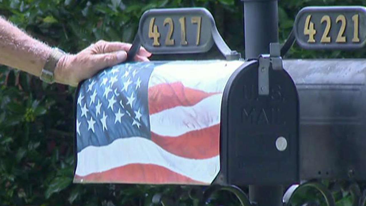 Veteran banned from putting American flag on mailbox