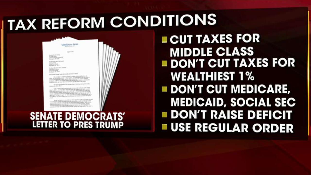Democrats place major conditions on bipartisan tax reform