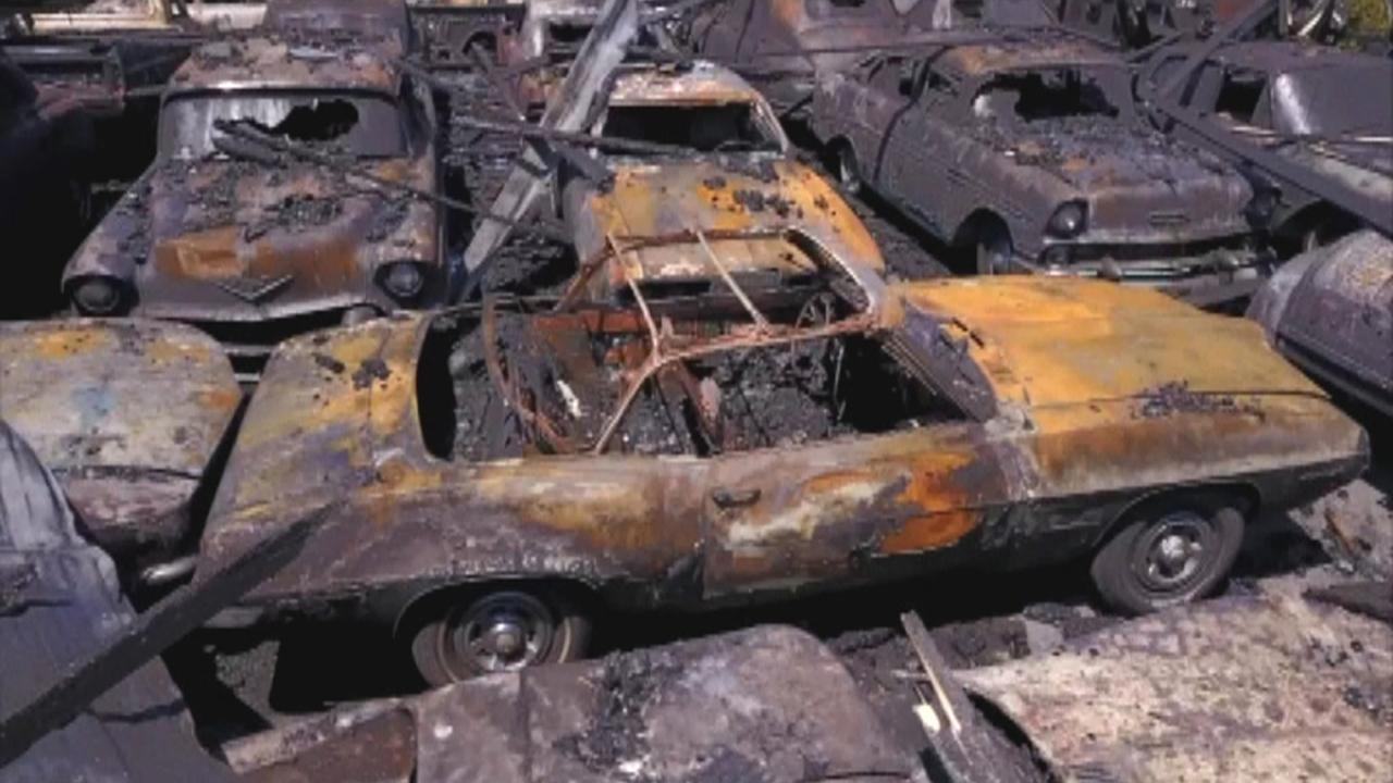 Massive five-alarm fire destroys over 100 classic cars