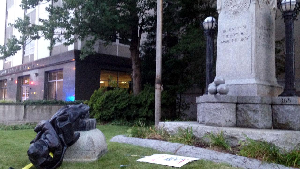Rumors swirl of vigilante threats to Confederate statues