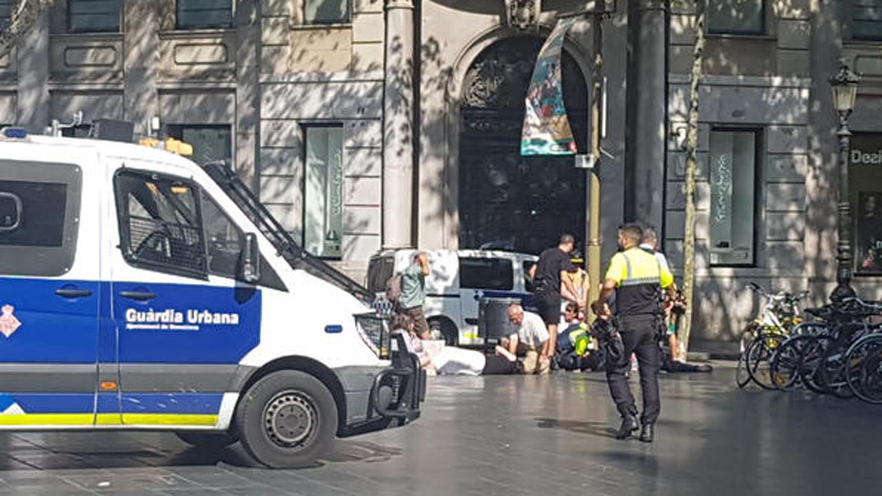 Van strikes pedestrians in Barcelona
