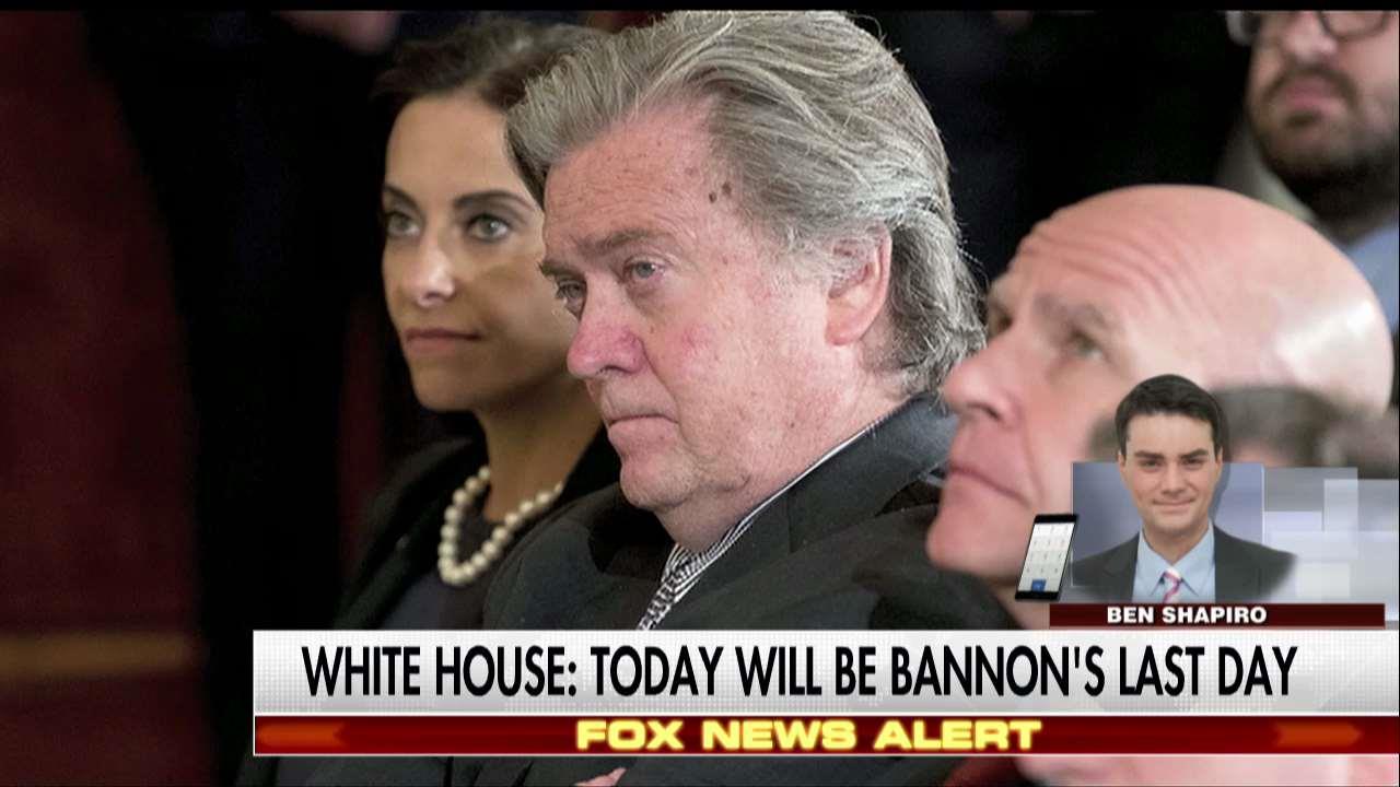 Shapiro weighs in on Steve Bannon exit.