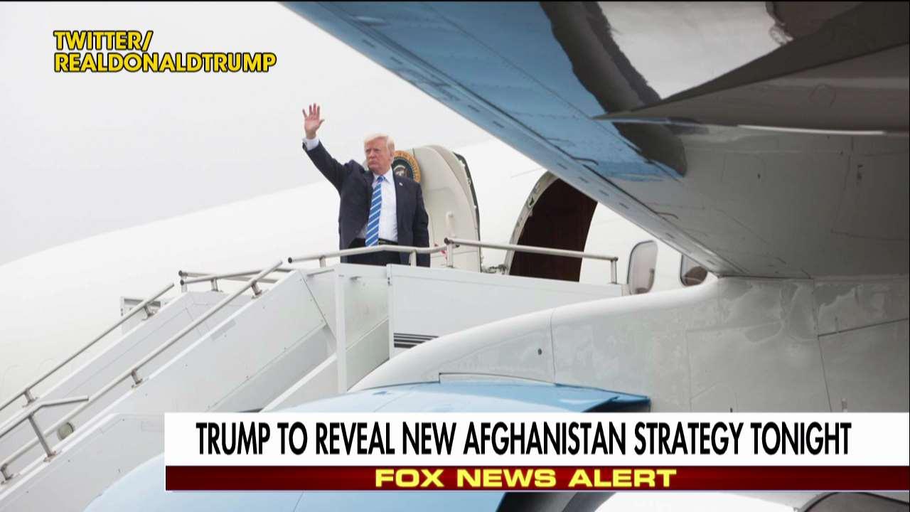 President Trump to address nation on Afghanistan. 