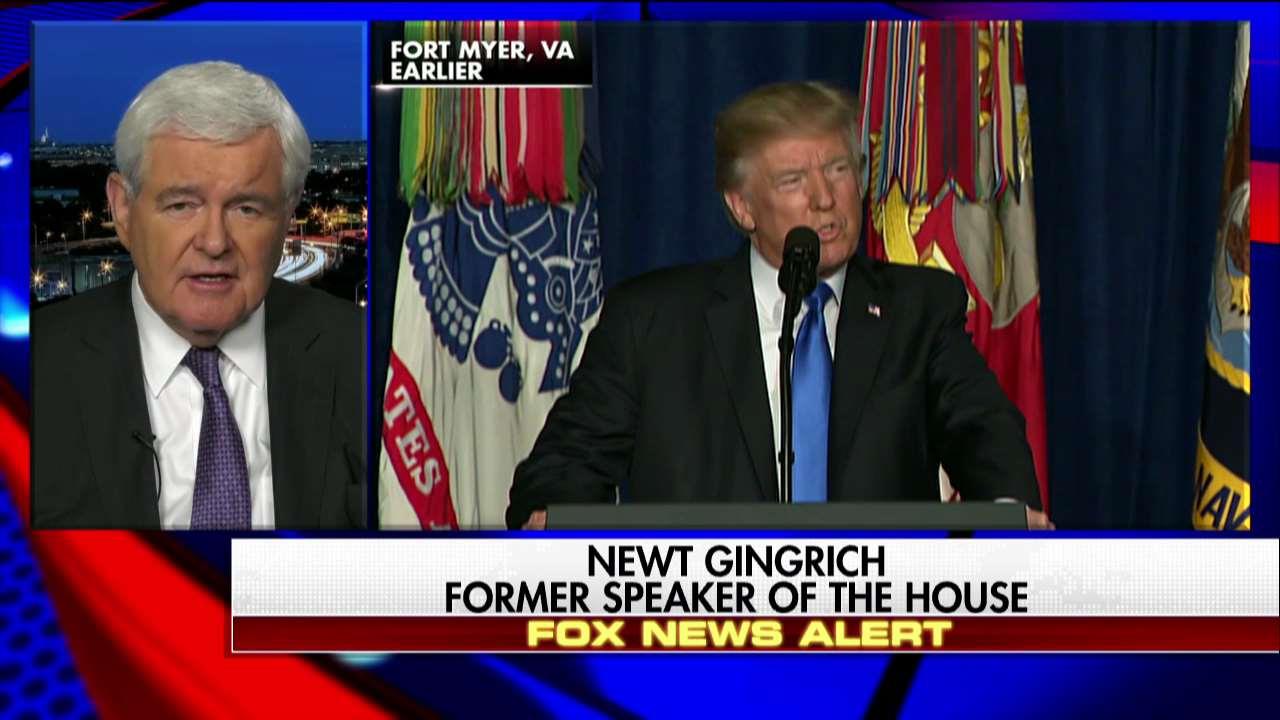 Newt Gingrich On Trumps Afghanistan Speech Strategy Fox News Video 