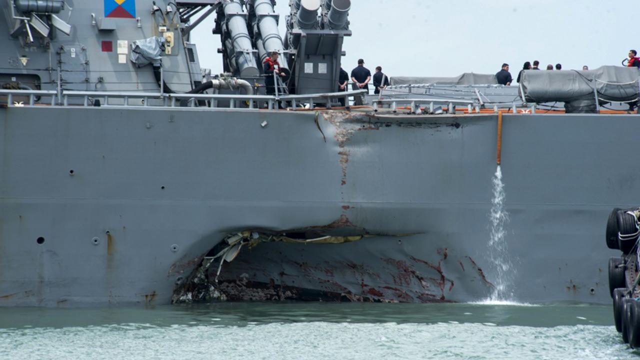 Navy calls for review after warship collision