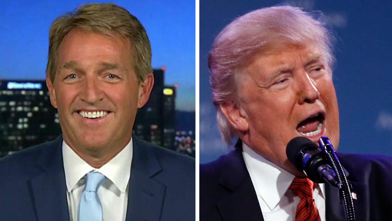 Sen. Jeff Flake reacts to criticism from President Trump 