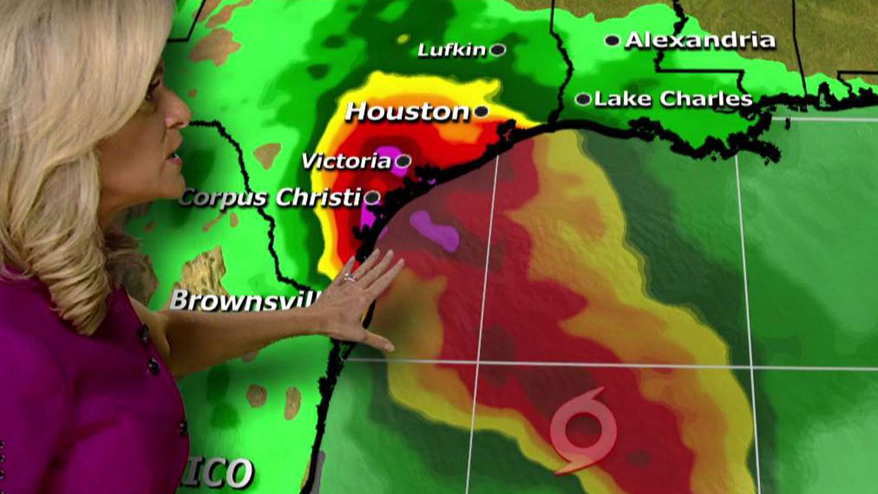 Hurricane warning for Texas coast as Harvey intensifies