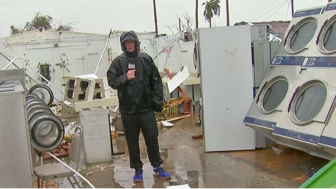 Rockport, Texas laundromat destroyed by Hurricane Harvey