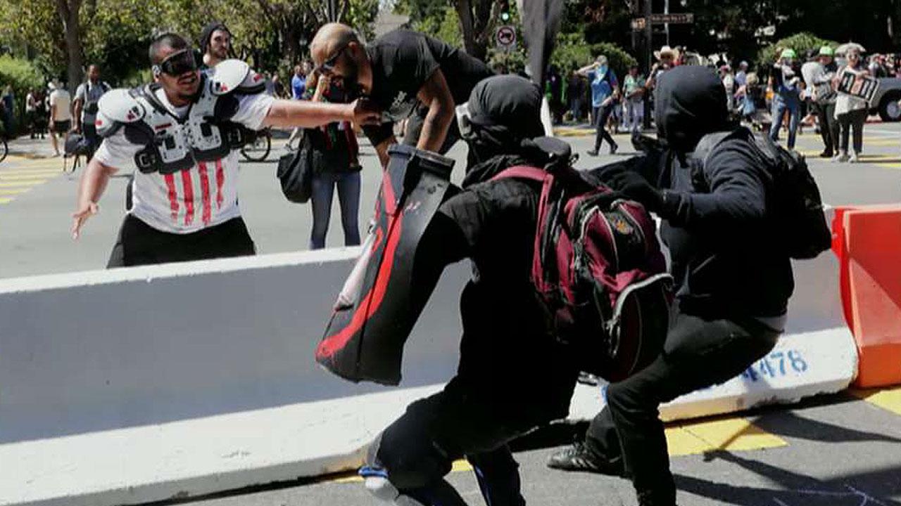 Violence breaks out at canceled rally in Berkeley