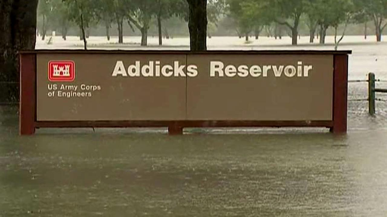 Houston's Addicks Reservoir spilling over for first time