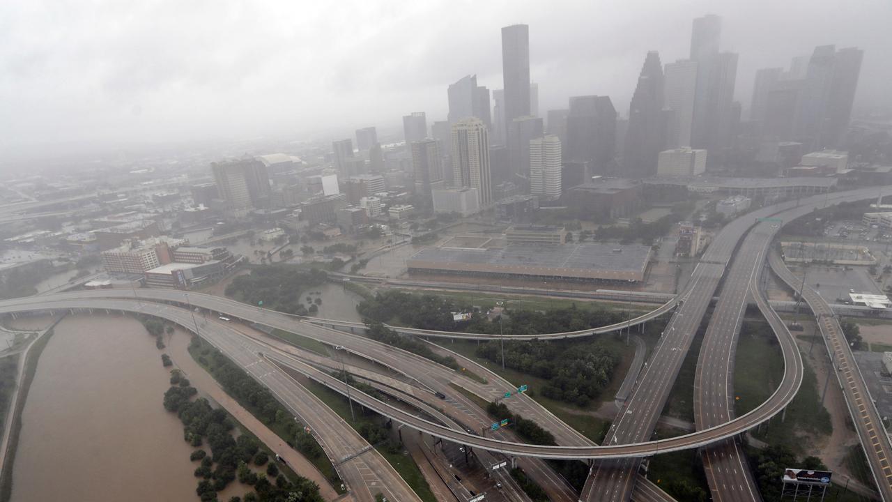 Downtown Houston threatened as floodwaters top levees