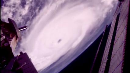 ISS passes over Hurricane Irma
