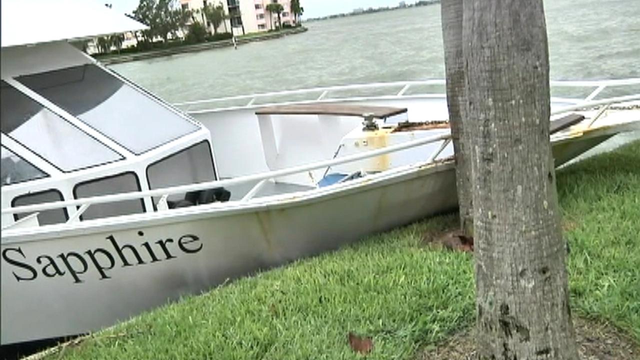 Irma drives yacht into bridge near St. Pete Beach