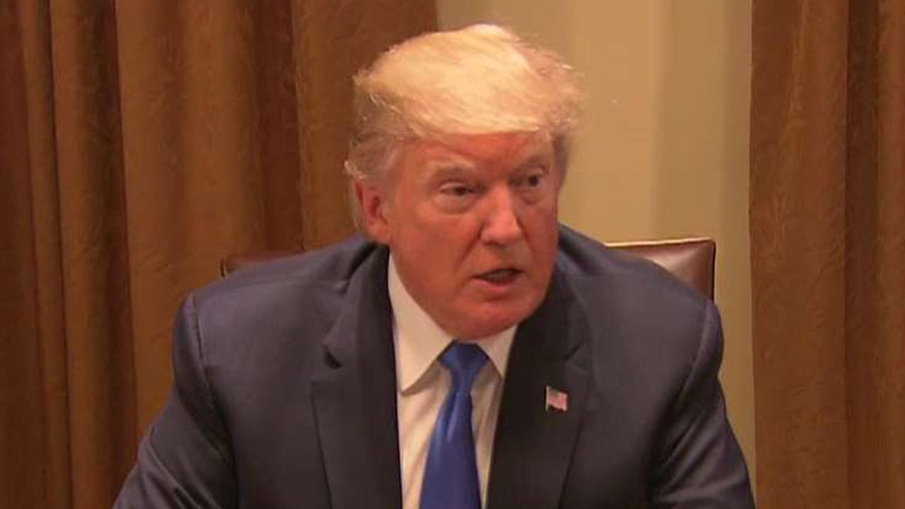 President Trump praises bipartisanship, urges unity