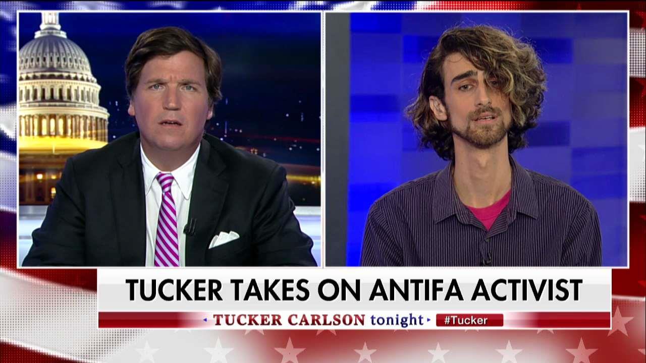 Tucker Carlson takes on Antifa activist professor