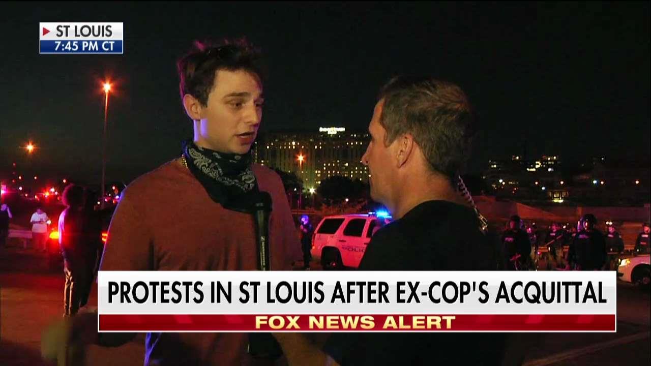 Mike Tobin Talks to STL Protesters