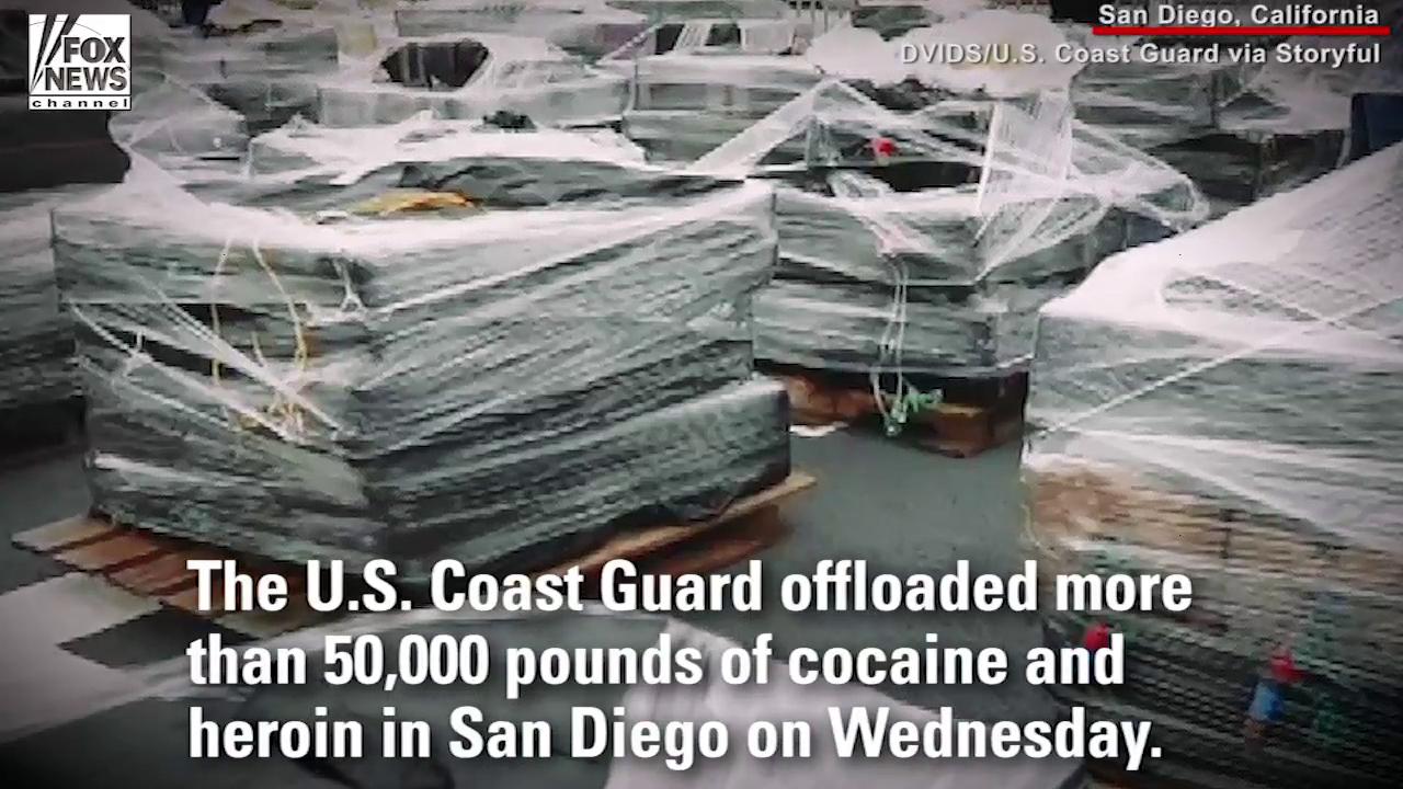 US Coast Guard seizes 50,000 pounds of cocaine, heroin