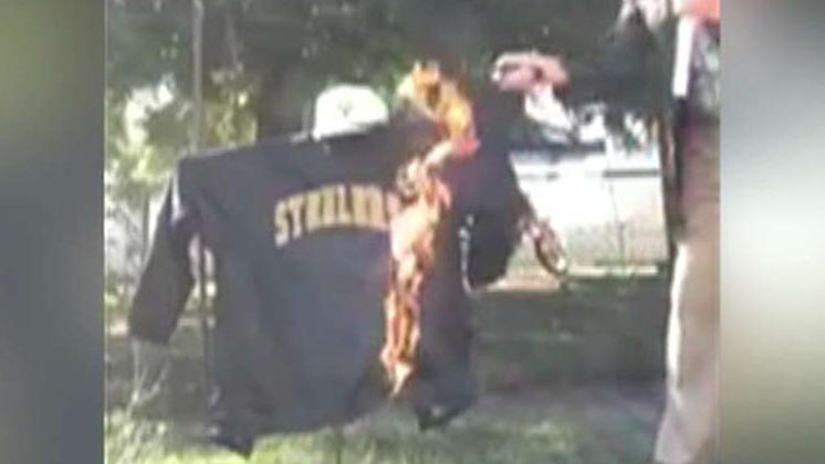 Fans upset over protests burn NFL merchandise