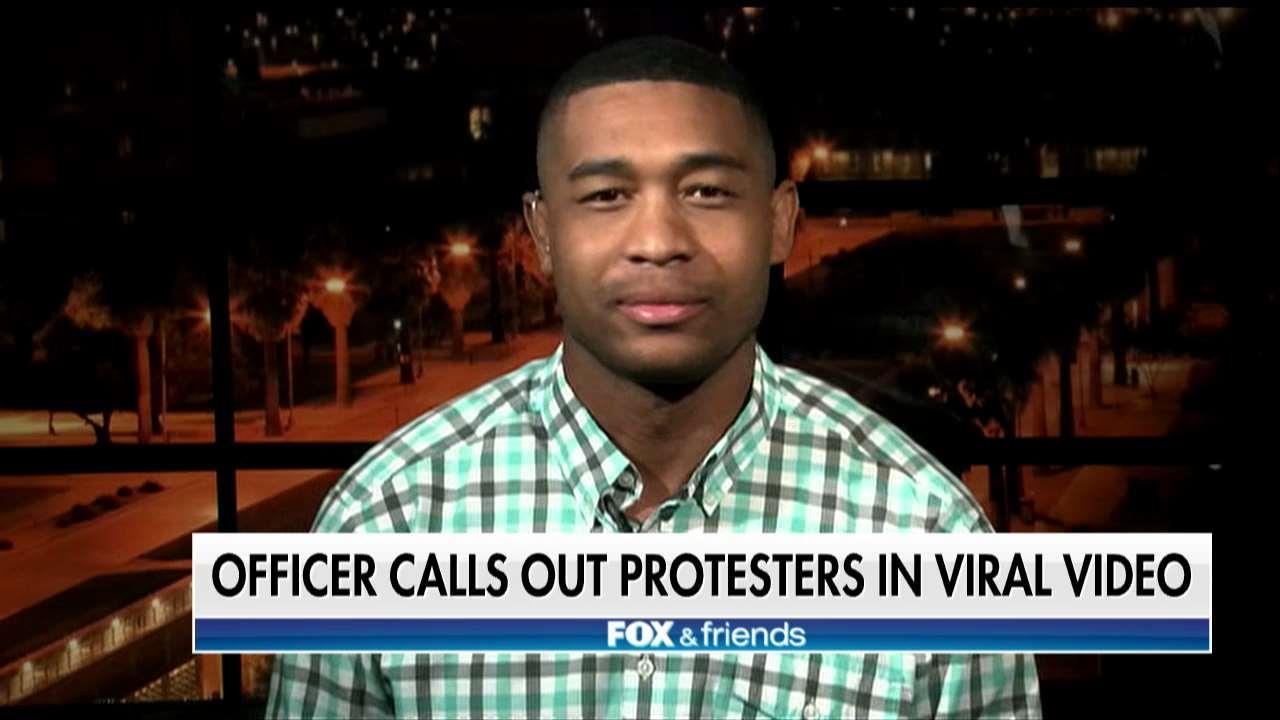 Officer calls out NFL protesters in viral video