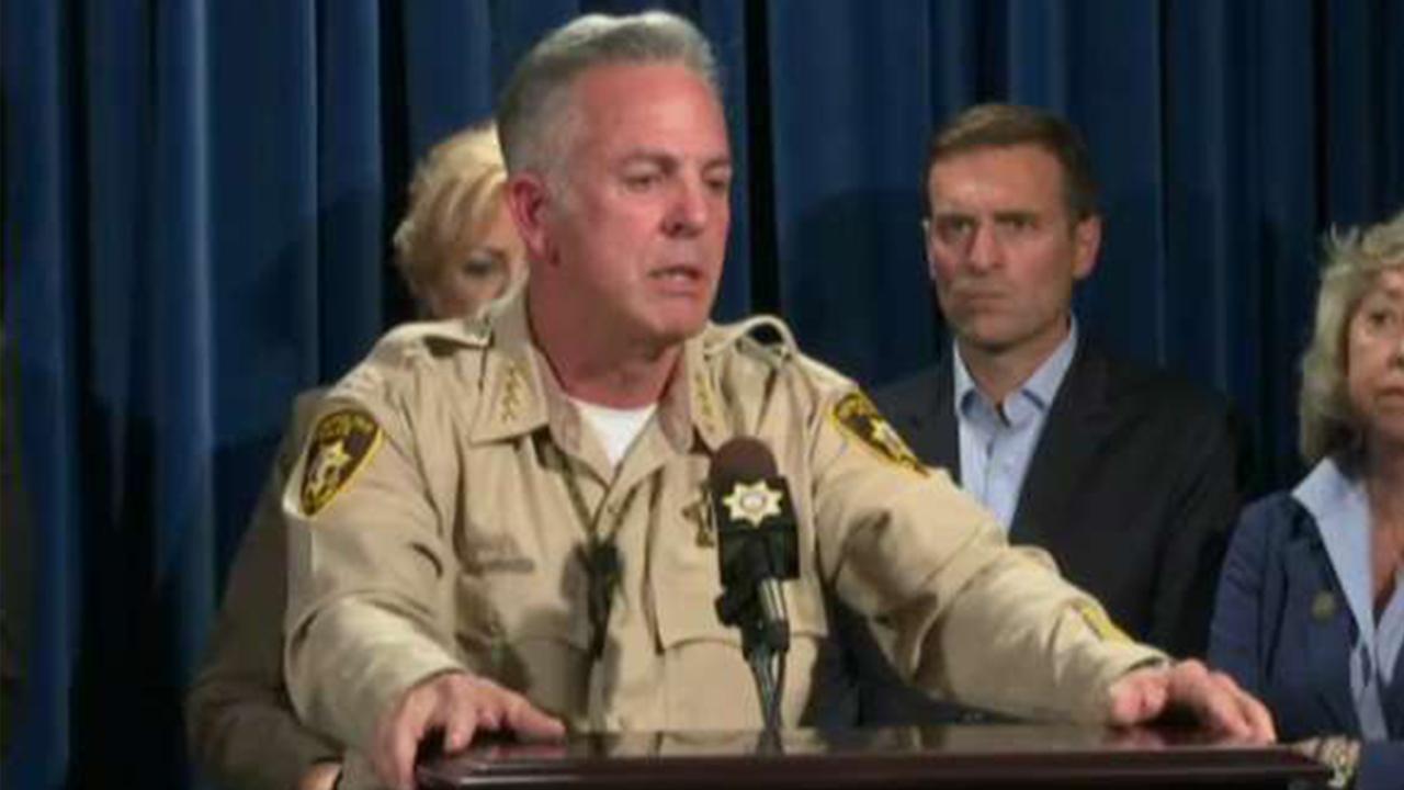 Sheriff fields reporters' questions on Las Vegas attack