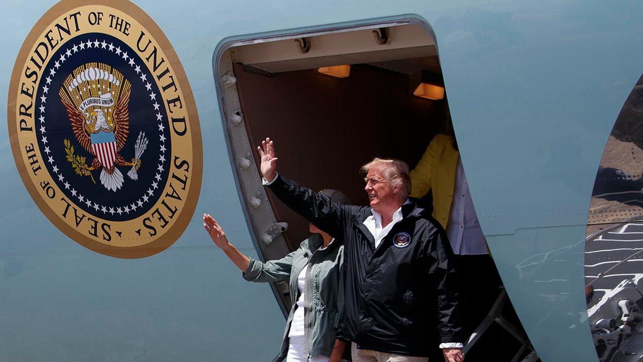 Trump lands in Puerto Rico to survey hurricane damage