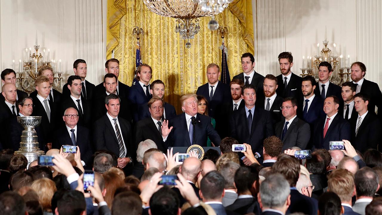 President Trump welcomes Pittsburgh Penguins to White House