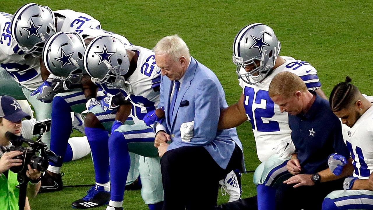 NFL tries to recover the fumble over the national anthem