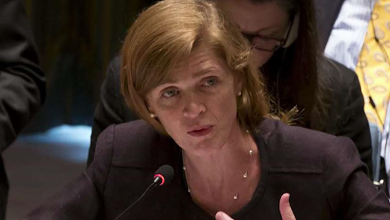 Former UN ambassador Power talks with House Intel Committee