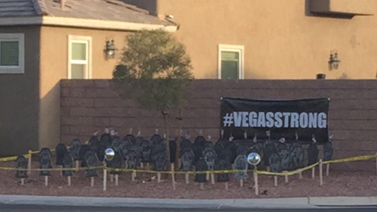 Debate over Halloween tombstones for Vegas shooting victims 