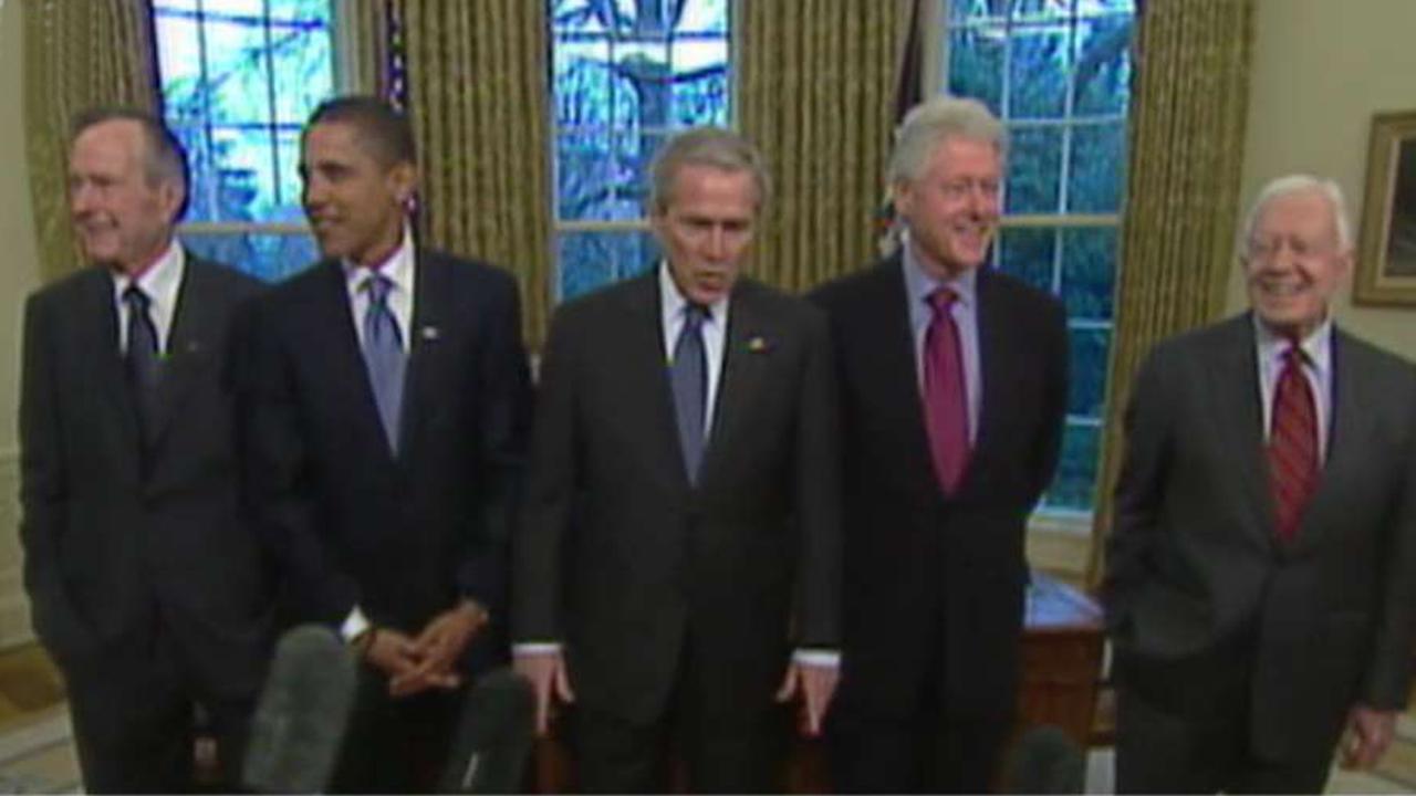 All living former presidents join for hurricane relief show