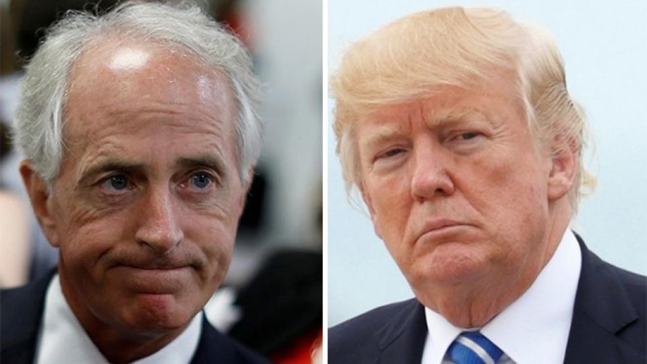 Trump rips Corker for suggesting WH step aside on tax reform