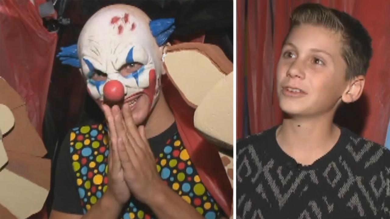 Teen builds haunted house to scare up money for good cause