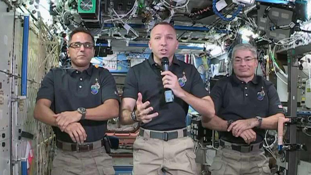 Expedition crew checks in from International Space Station