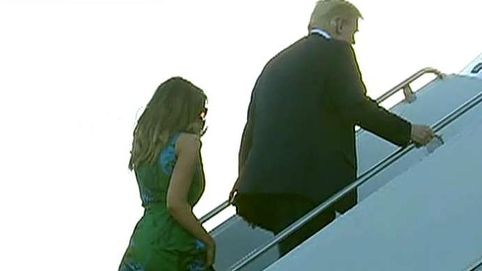 President Trump and first lady depart Hawaii for Japan