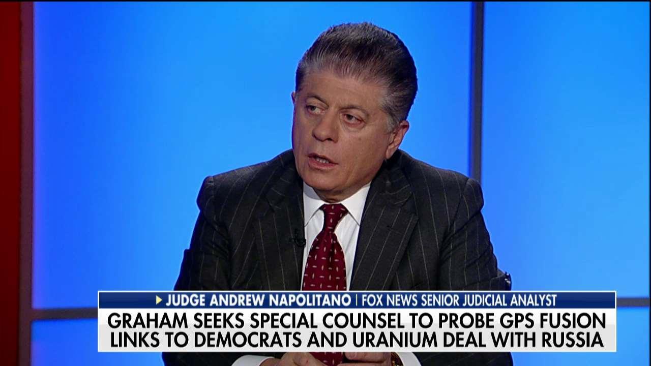 Judge Nap: Justice Department Should 'Pick Up the Ball' on Investigating Hillary Clinton