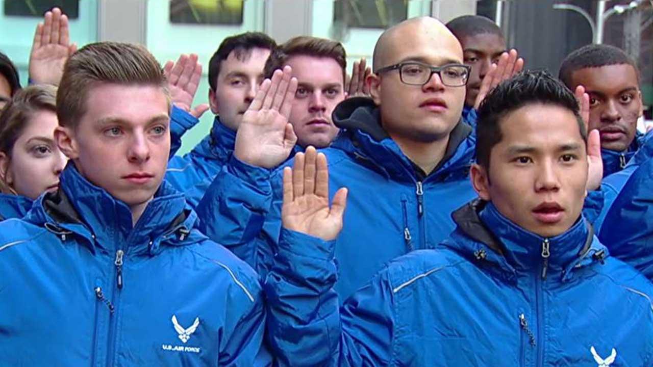 Air Force swears in new recruits on 'Fox & Friends'