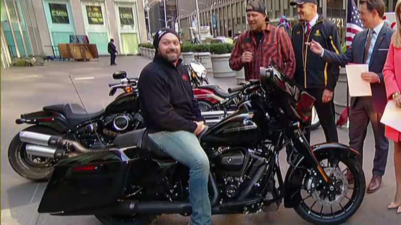 Veteran receives new Harley-Davidson on 'Fox & Friends'