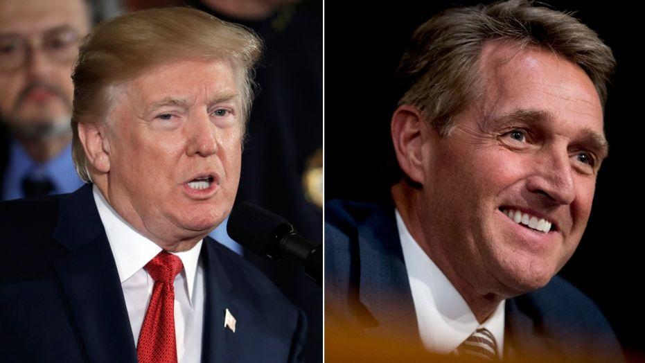 Trump reignites feud with Flake, predicts he'll vote no on tax cuts