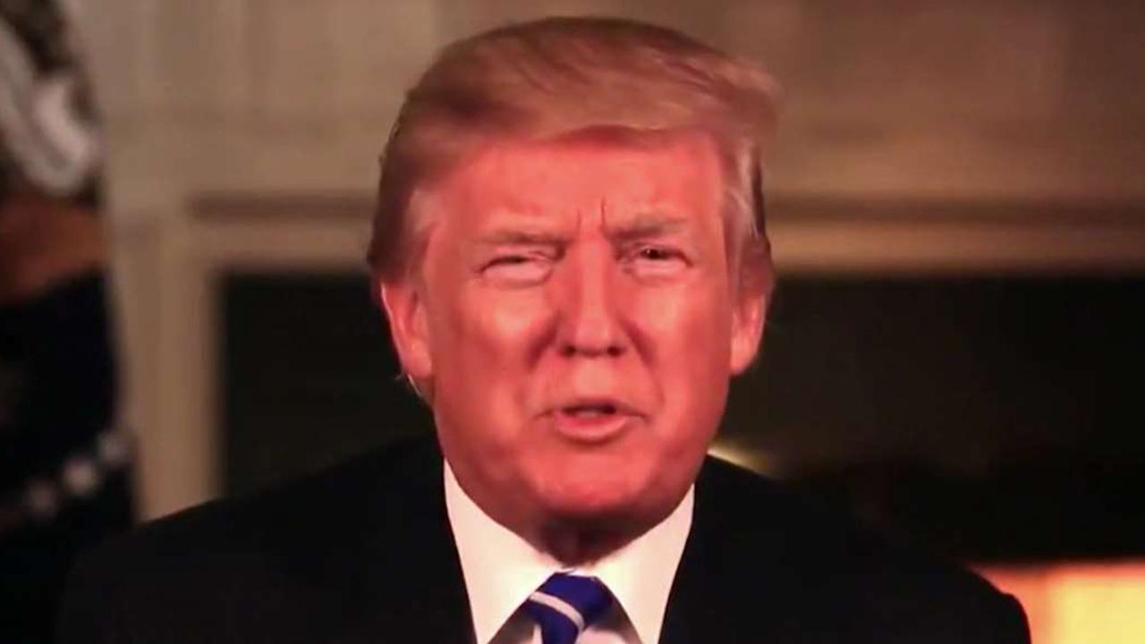 Trump sends his first Thanksgiving message as president Fox News Video