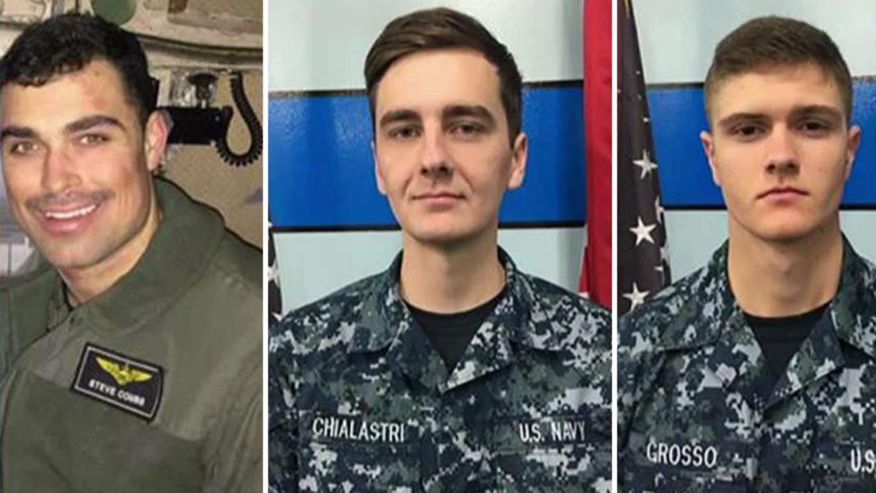 Navy identifies pilot and sailors lost at sea