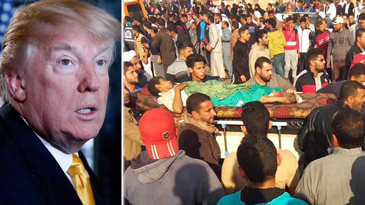 Trump pushes border security after Egypt mosque attack
