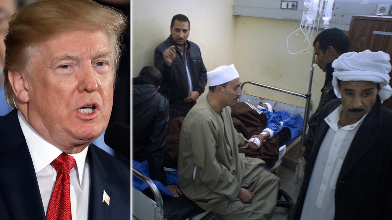 Trump talks tough on terrorism after Egypt mosque attack