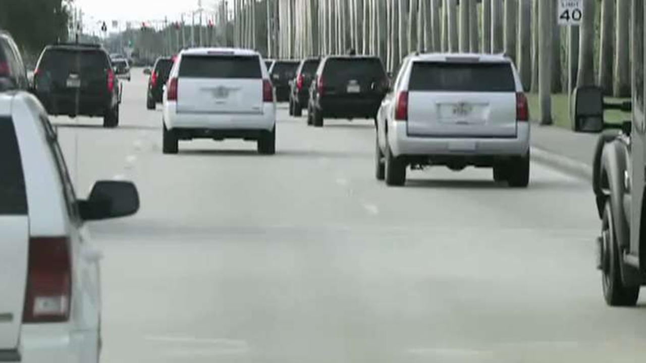 Van attempts to cut off Trump motorcade