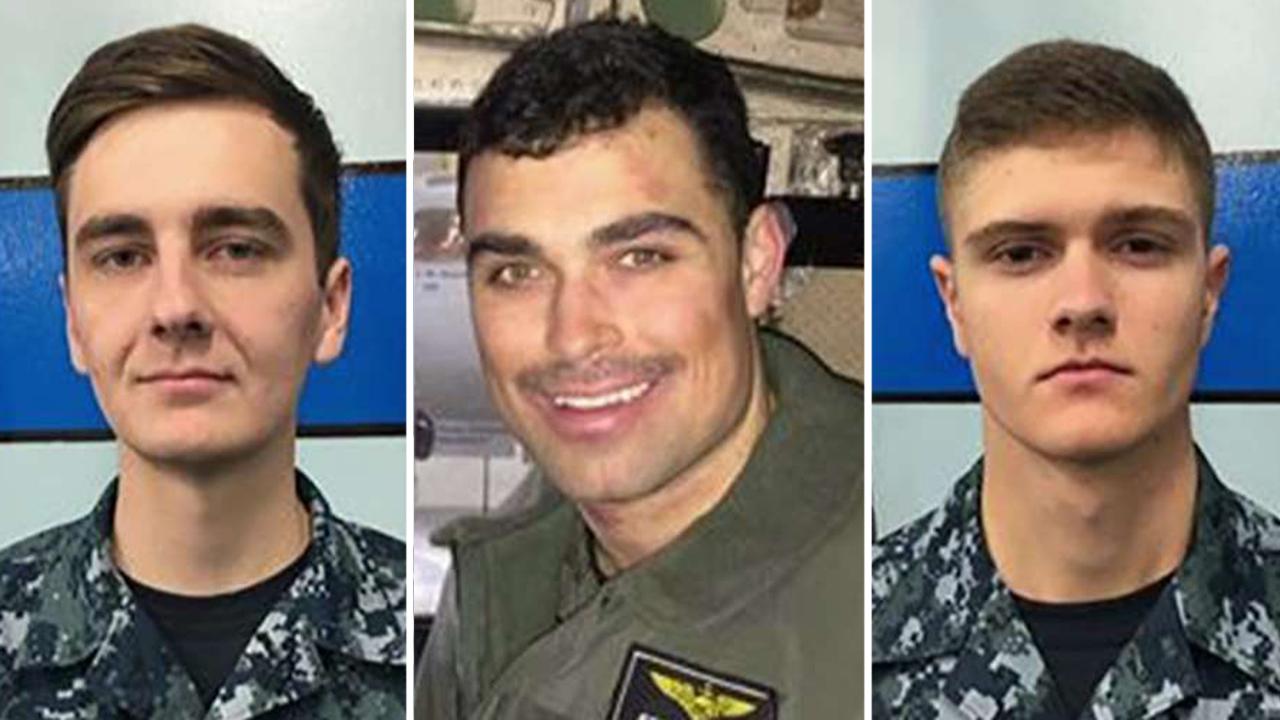 Navy identifies officer and sailors lost after plane crash